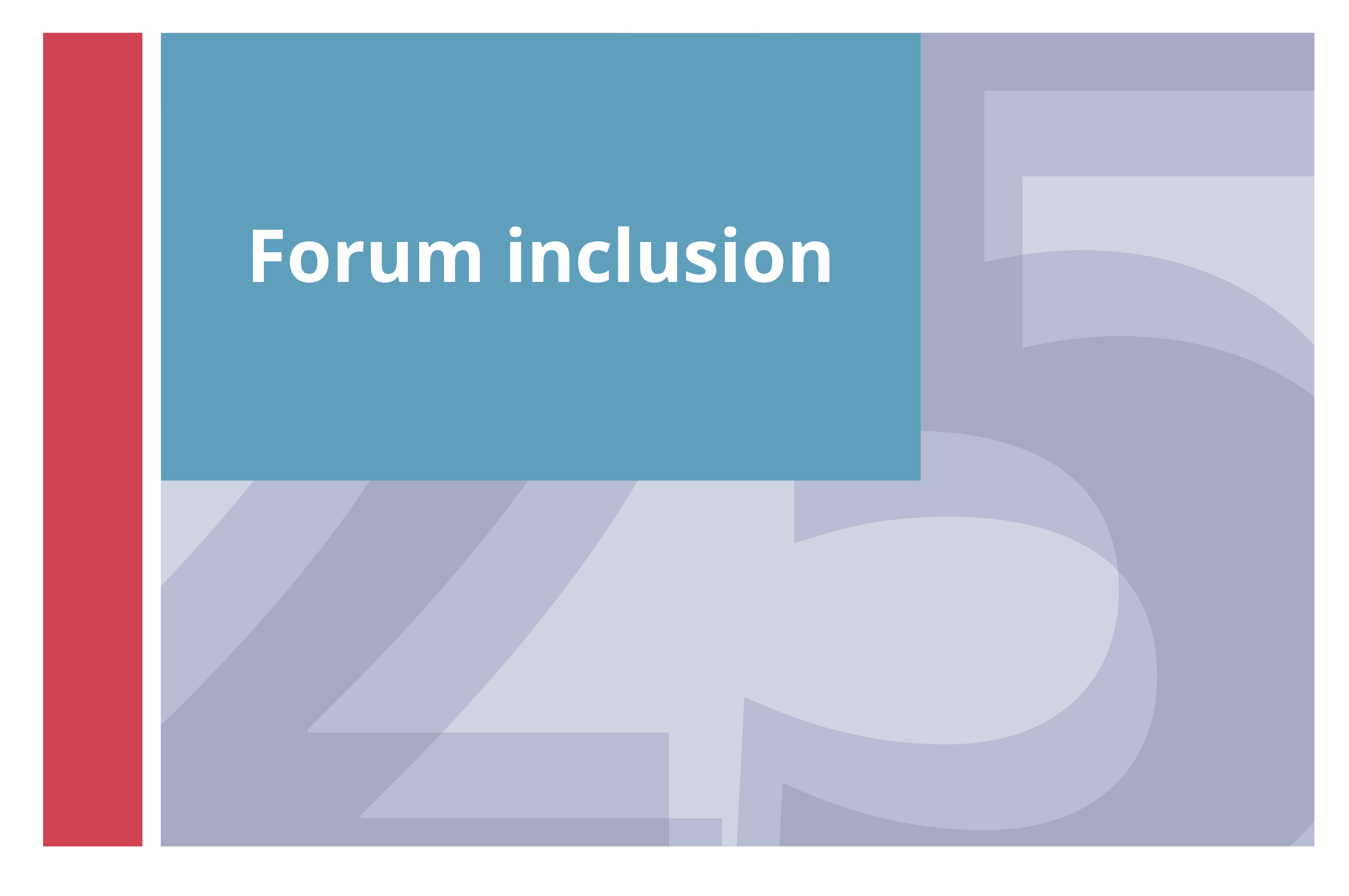  Forum inclusion 